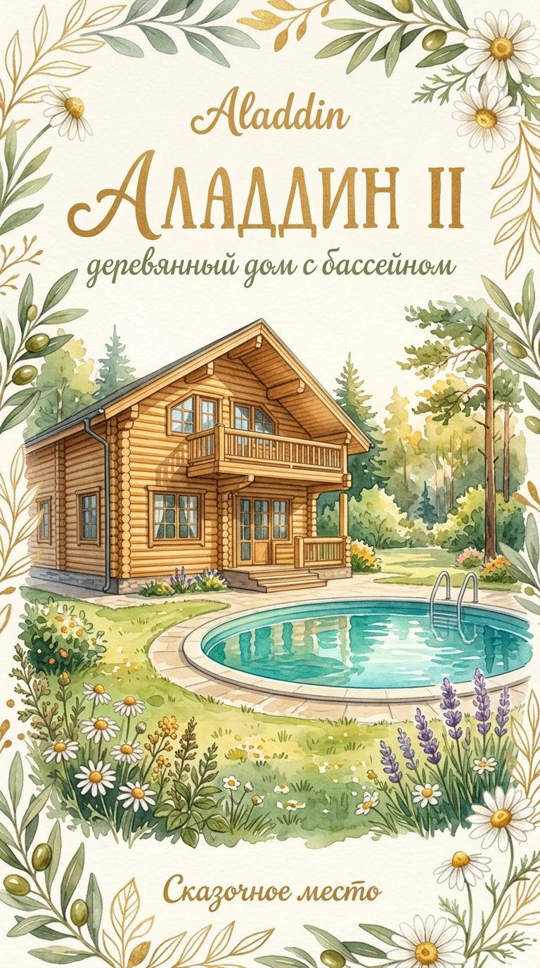 Аладдин II — деревянный дом с бассейном